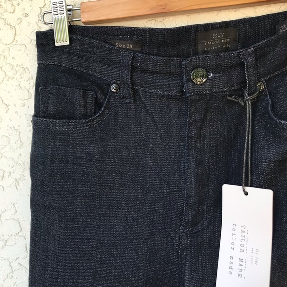 NWT Tailor Made Jeans | Brisbane High Rise Slim Straight | Dark Wash - Picture 2 of 15